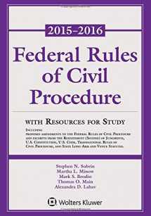 9781454859130-145485913X-Federal Rule Civil Procedure 2015-2016 Statutory Supplement with Resources for Study