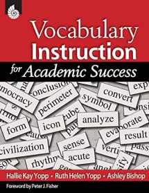 9781425802660-1425802664-Vocabulary Instruction for Academic Success (Professional Resources)
