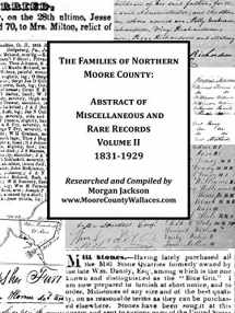 9780578601564-0578601567-The Families of Northern Moore County - Abstract of Miscellaneous and Rare Records, Volume II