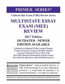 9781535579780-1535579781-Rigos Primer Series Uniform Bar Exam (UBE) Review Multistate Essay Exam (MEE): 2017 Edition