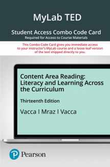 9780136866237-0136866239-Content Area Reading: Literacy and Learning Across the Curriculum -- MyLab Education with Pearson eText + Print Combo Access Code