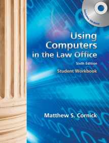 9781439057124-1439057125-Workbook for Cornick's Using Computers in the Law Office, 6th