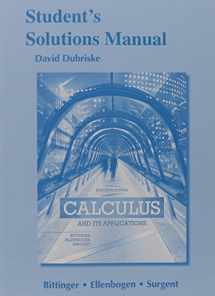 9780321999054-0321999053-Students Solutions Manual for Calculus and Its Applications