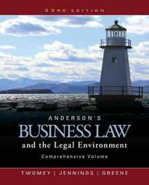 9781305575080-1305575083-Anderson's Business Law and the Legal Environment, Comprehensive Volume