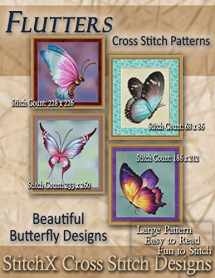 9781500250072-1500250074-Flutters Cross Stitch Patterns: Beautiful Butterfly Designs