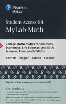 9780134880464-0134880463-College Mathematics for Business, Economics, Life Sciences, and Social Sciences -- MyLab Math with Pearson eText Access Code