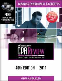 9781579618483-1579618480-Bisk CPA Review: Business Environment & Concepts - 40th Edition 2011 (Comprehensive CPA Exam Review Business Environment & Concepts) (Cpa Comprehensive Exam Review. Business Environment and Concepts)