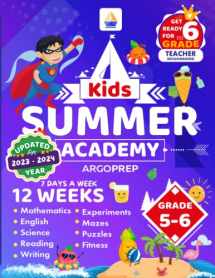 9781946755728-1946755729-Kids Summer Academy by ArgoPrep - Grades 5-6: 12 Weeks of Math, Reading, Science, Logic, Fitness and Yoga | Online Access Included | Prevent Summer Learning Loss