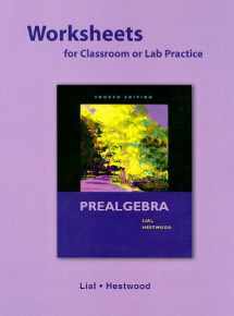 9780321574916-0321574915-Prealgebra Classroom Worksheets/ Lab Practice