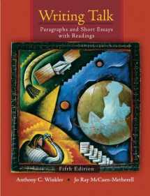 9780134016658-0134016653-Writing Talk: Paragraphs and Short Essays with Readings Plus MyLab Writing -- Access Card Package (5th Edition)