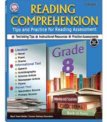 9781622238675-1622238672-Grade 8 Reading Comprehension Workbook―Literature, Novels, Poetry, Drama, Autobiographies, Articles, Speeches, Articles With Reading Assessment Practice, ELA Homeschool or Classroom (64 pgs)