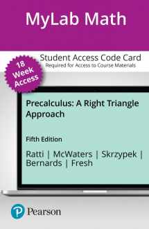 9780137519217-0137519214-Precalculus: A Right Triangle Approach -- MyLab Math with Pearson eText Access Code