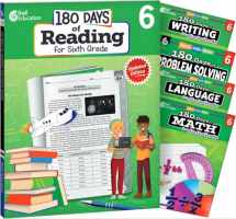 9781425828035-1425828035-180 Days of Sixth Grade Practice, 6th Grade Workbook Set for Ages 10-12, Includes 5 Assorted Sixth Grade Workbooks to Practice Math, Reading, Grammar, ... Problem Solving Skills (180 Days of Practice)