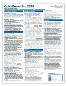 9781941854266-1941854265-QuickBooks Pro 2019 Quick Reference Training Card - Laminated Tutorial Guide Cheat Sheet (Instructions and Tips)