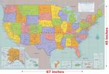 9781441336156-144133615X-Extra-large USA Laminated Wall Map - 45'' high x 67'' wide