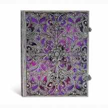 9781439728932-1439728933-Paperblanks | Aubergine | Silver Filigree Collection | Hardcover | Ultra | Lined | Clasp Closure | 240 Pg | 120 GSM