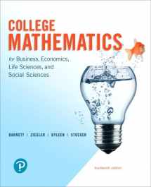 9780134862613-0134862619-College Mathematics for Business, Economics, Life Sciences, and Social Sciences and MyLab Math with Pearson eText -- 24-Month Access Card Package