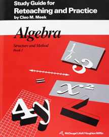 9780395470534-0395470536-Algebra Structure and Method, Book 1: Study Guide for Reteaching and Practice