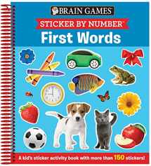 9781645584483-1645584488-Brain Games - Sticker by Number: First Words (Ages 3 to 6): A Kid's Sticker Activity Book With More Than 150 Stickers!