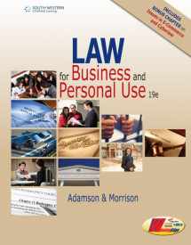 9781305653009-1305653009-Law for Business and Personal Use, Copyright Update, 19th Student Edition