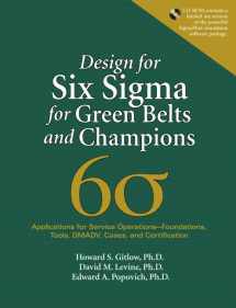 9780137064458-0137064454-Design for Six Sigma for Green Belts and Champions: Applications for Service Operations-foundations, Tools, Dmadv, Cases, and Certification