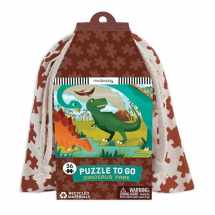9780735349957-0735349959-Mudpuppy Dinosaur Park Puzzle To Go, 36 Pieces, 12”x9” – Great for Kids Age 3+ - Colorful Illustrations of Favorite Dinosaurs – Packaged in Travel-Friendly Drawstring Fabric Pouch – Perfect for Planes