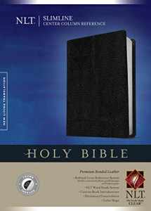 9781414391106-1414391102-Slimline Center Column Reference Bible NLT (Red Letter, Bonded Leather, Black, Indexed)
