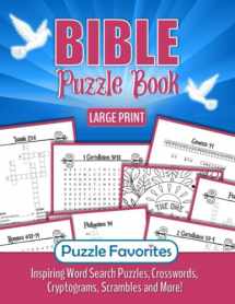 9781947676527-1947676520-Bible Puzzle Book Large Print: Inspiring Bible Verse Word Search, Cryptograms, Crosswords, Scrambles and More! Activities to Encourage in Christian Faith and Hope
