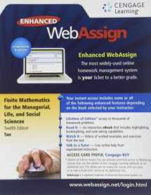 9781337652766-1337652768-WebAssign Printed Access Card for Tan's Finite Mathematics for the Managerial, Life, and Social Sciences, 12th Edition, Single-Term