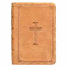 9781642720310-1642720313-KJV Holy Bible, Large Print Compact Bible, Tan Top Grain Premium Leather Bible w/Ribbon Marker, Red Letter Edition, King James Version