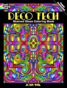 9780486497921-0486497925-Deco Tech Stained Glass Coloring Book (Dover Design Coloring Books)