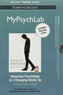 9780205962815-0205962815-NEW MyLab Psychology with Pearson eText -- Standalone Access Card -- for Abnormal Psychology in a Changing World (9th Edition)