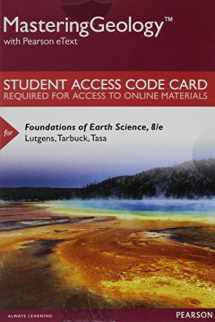 9780134298184-0134298187-Mastering Geology with Pearson eText -- Standalone Access Card - for Foundations of Earth Science (8th Edition)