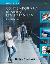 9781305506701-1305506707-Contemporary Business Mathematics for Colleges, Brief Course