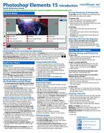 9781941854143-1941854141-Adobe Photoshop Elements 15 Introduction Quick Reference Training Tutorial Guide (Cheat Sheet of Instructions, Tips & Shortcuts - Laminated Card)