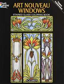 9780486277103-0486277100-Art Nouveau Windows Stained Glass Coloring Book (Dover Design Stained Glass Coloring Book)