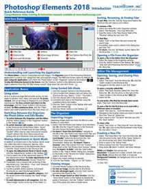 9781941854181-1941854184-Adobe Photoshop Elements 2018 Introduction Quick Reference Training Tutorial Guide (Cheat Sheet of Instructions, Tips & Shortcuts - Laminated Card)