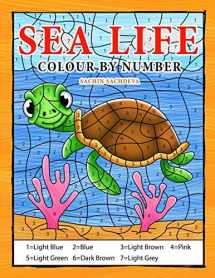 9781718942974-1718942974-Sea Life Colour By Number: Coloring Book for Kids Ages 4-8