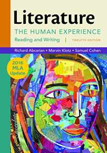 9781319088125-1319088120-Literature: The Human Experience with 2016 MLA Update