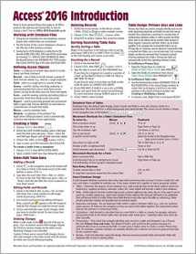 9781944684112-1944684115-Microsoft Access 2016 Introduction Quick Reference Guide - Windows Version (Cheat Sheet of Instructions, Tips & Shortcuts - Laminated Card)