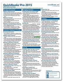 9781941854044-1941854044-QuickBooks Pro 2015 Quick Reference Training Card - Laminated Guide Cheat Sheet (Instructions and Tips)