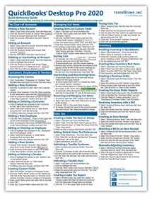 9781941854587-1941854583-QuickBooks Desktop Pro 2020 Quick Reference Training Card - Laminated Tutorial Guide Cheat Sheet (Instructions and Tips)