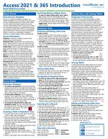 9781941854839-1941854834-Microsoft Access 2021 and 365 Introduction Quick Reference Training Tutorial Guide (Cheat Sheet of Instructions, Tips & Shortcuts - Laminated Card)