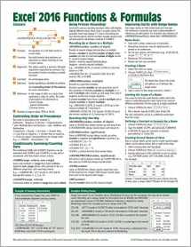 9781939791979-1939791979-Microsoft Excel 2016 Functions & Formulas Quick Reference Card - Windows Version (4-page Cheat Sheet focusing on examples and context for ... functions and formulas - Laminated Guide)