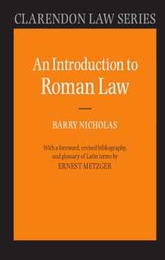 An Introduction to Roman Law (Clarendon Law Series)