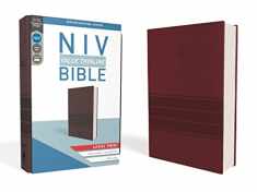 NIV, Value Thinline Bible, Large Print, Leathersoft, Burgundy, Comfort Print
