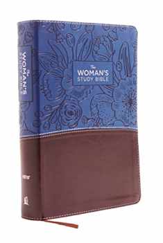 NIV, The Woman's Study Bible, Leathersoft, Blue/Brown, Full-Color, Red Letter: Receiving God's Truth for Balance, Hope, and Transformation