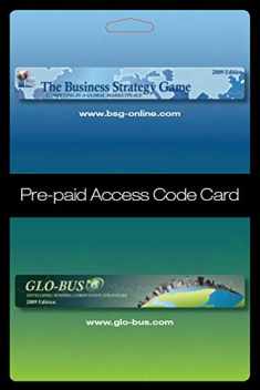 Business Strategy Game (BSG) Glo-Bus Pre-paid Access Code Card