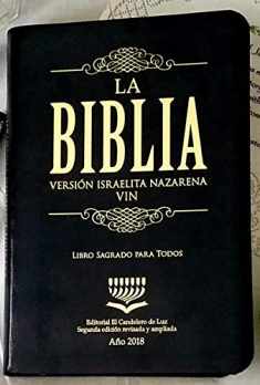 La Biblia Versión Israelita Nazarena Nueva Edición 2018 Español (color negro)