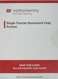 Sapling Learning Homework-Only for General Chemistry (Single-Term Access)